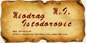 Miodrag Istodorović vizit kartica